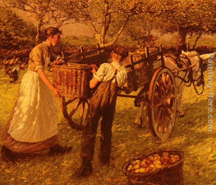 A Sussex Orchard painting - Henry Herbert La Thangue A Sussex Orchard art painting